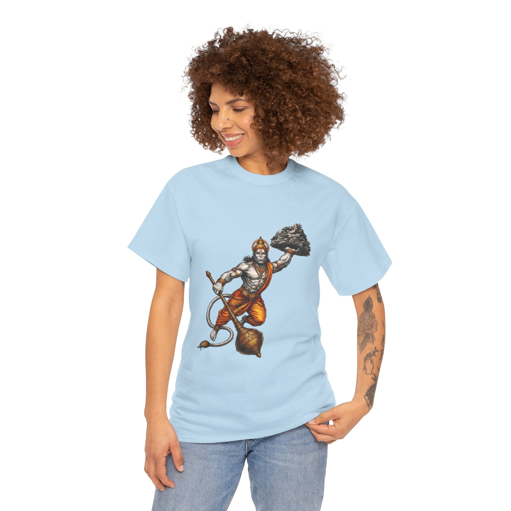 Hanuman Sanjeevani T-Shirt – Strength in Action & Devotion Design