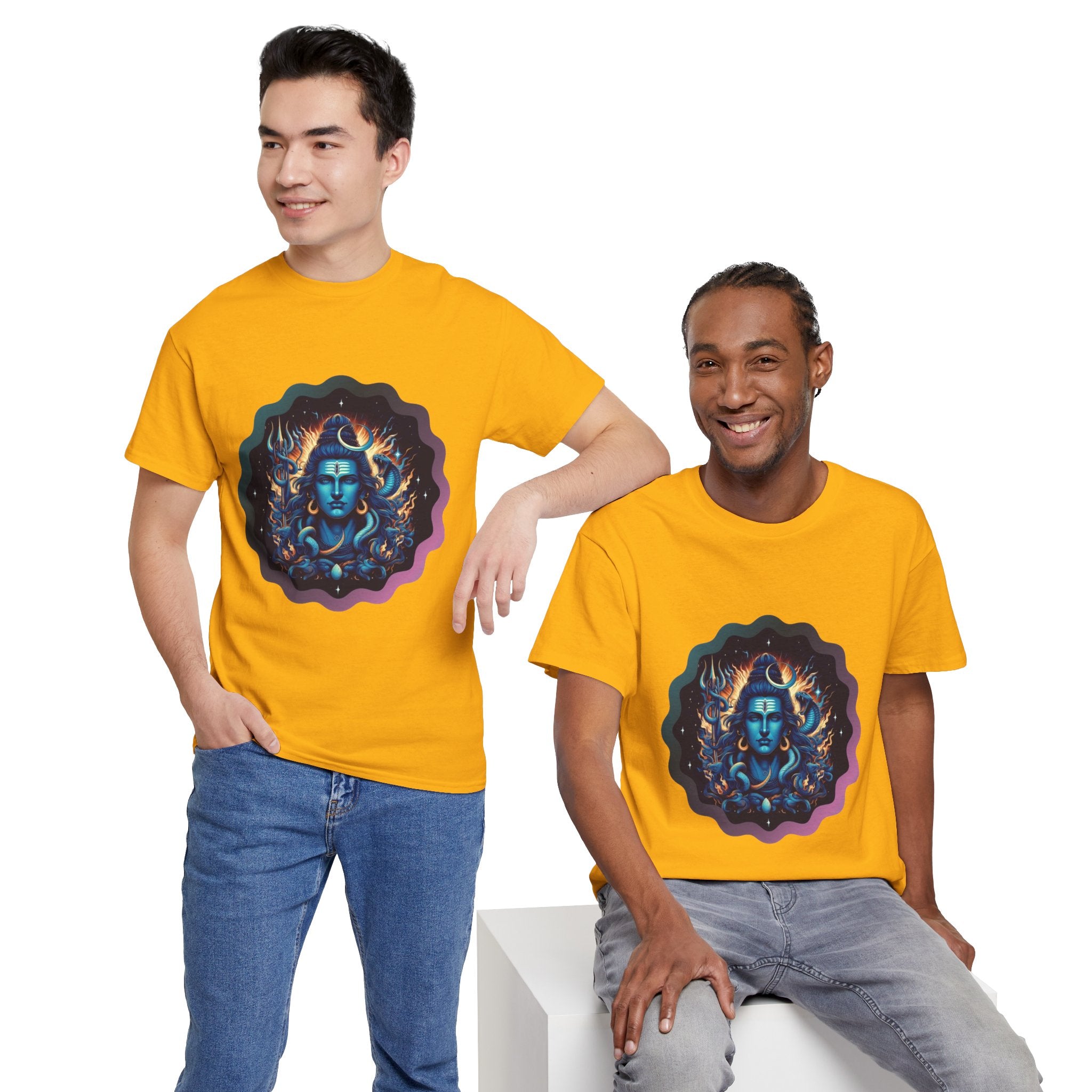 Lord Shiva Flame Graphic T-Shirt