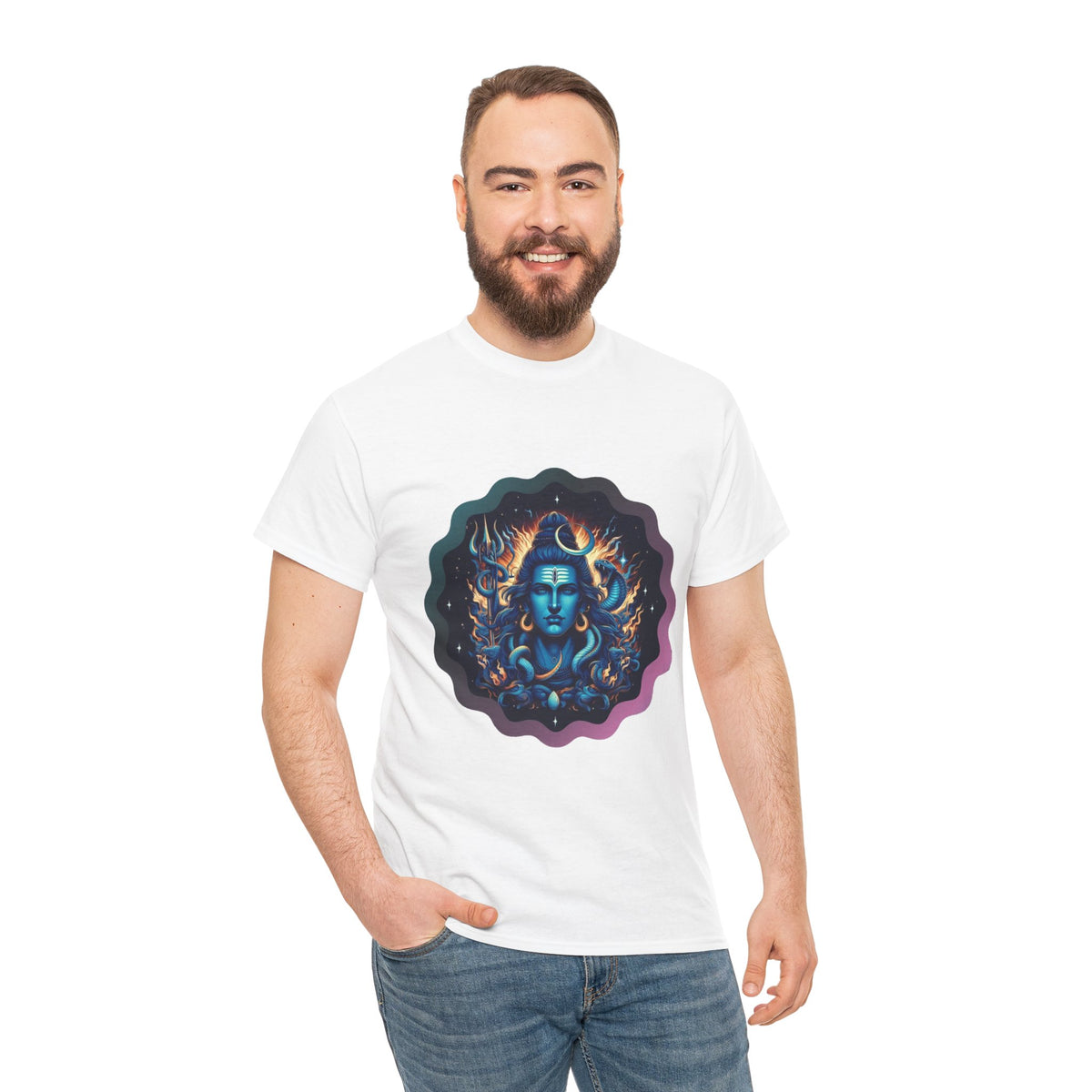 Lord Shiva Flame Graphic T-Shirt