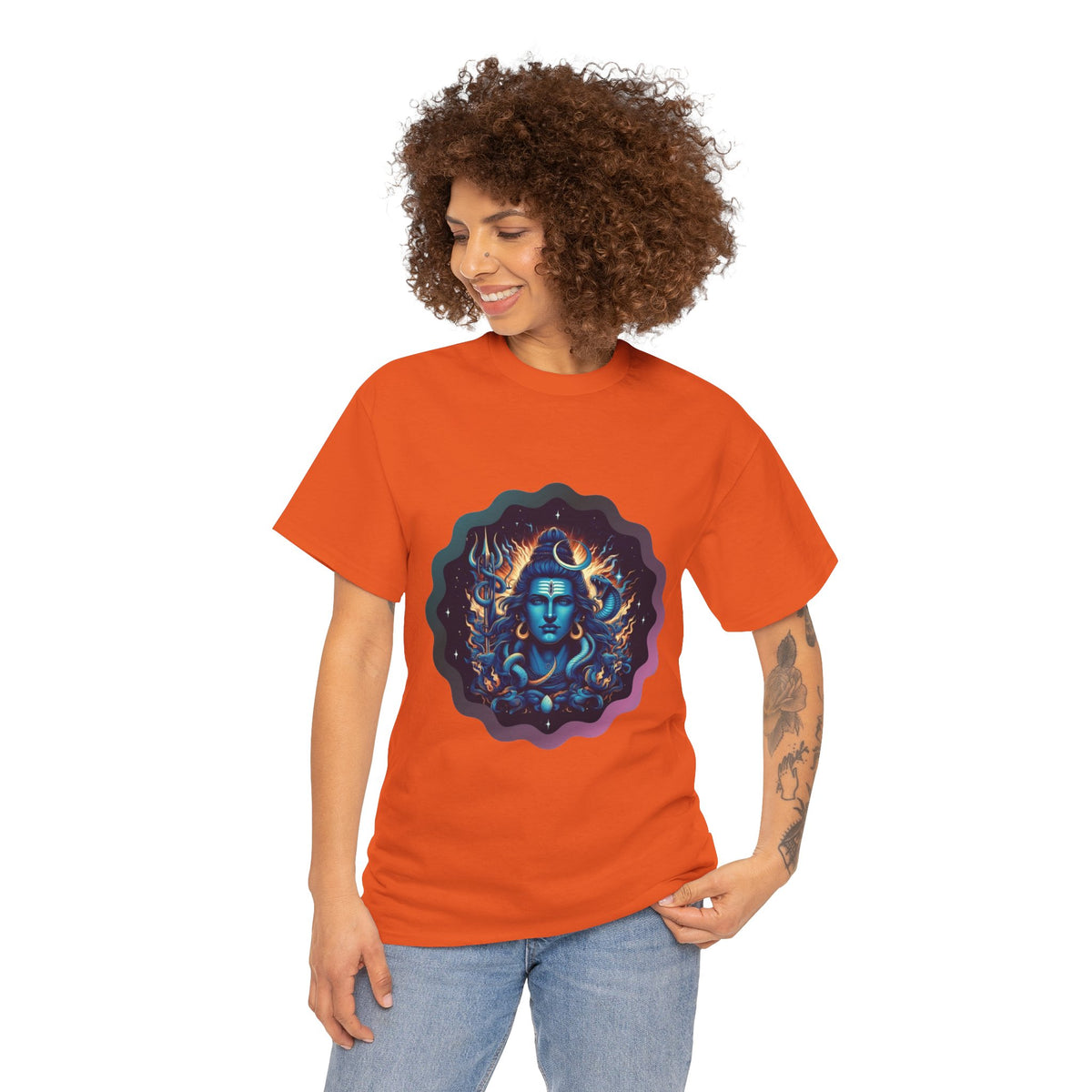 Lord Shiva Flame Graphic T-Shirt