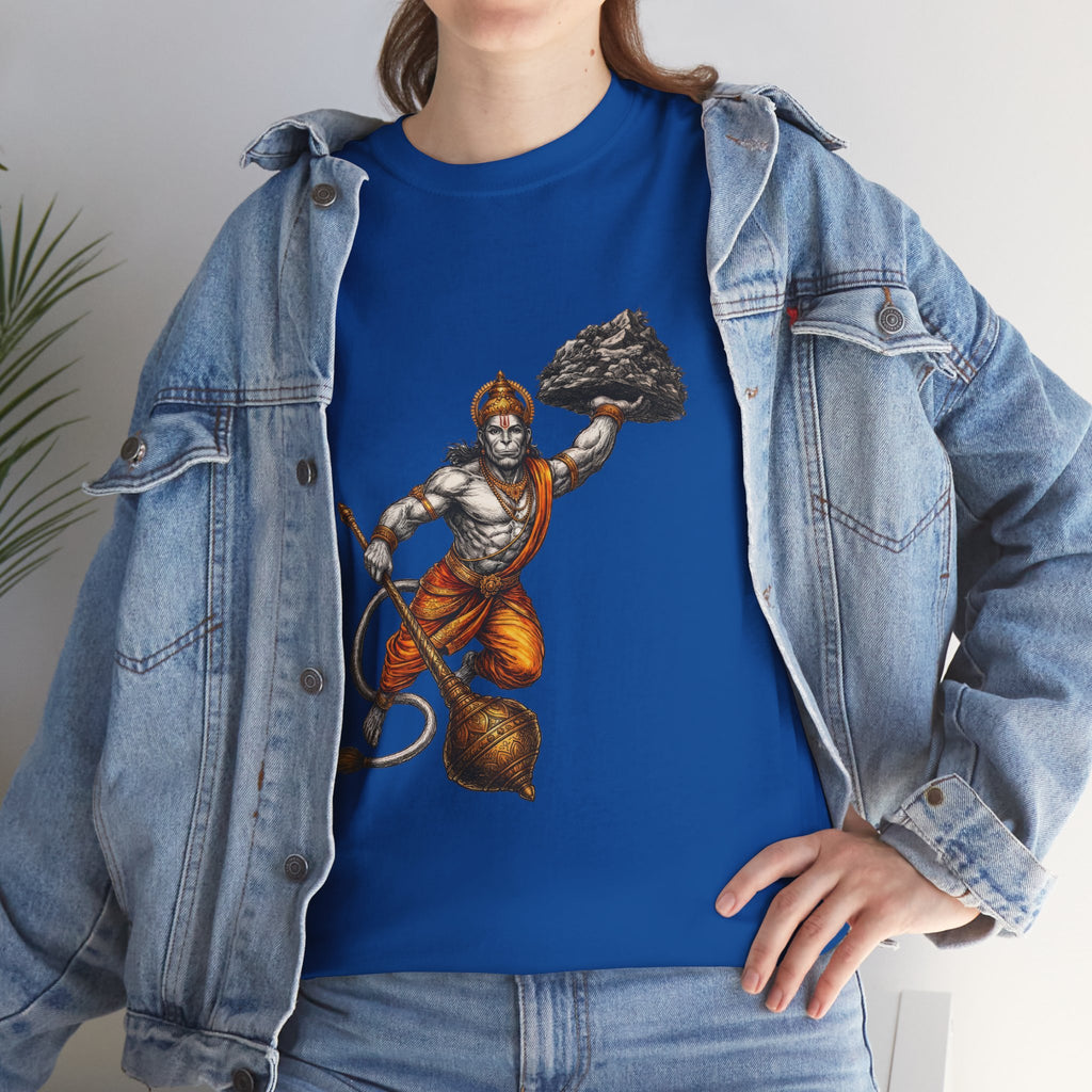 Hanuman Sanjeevani T-Shirt – Strength in Action & Devotion Design