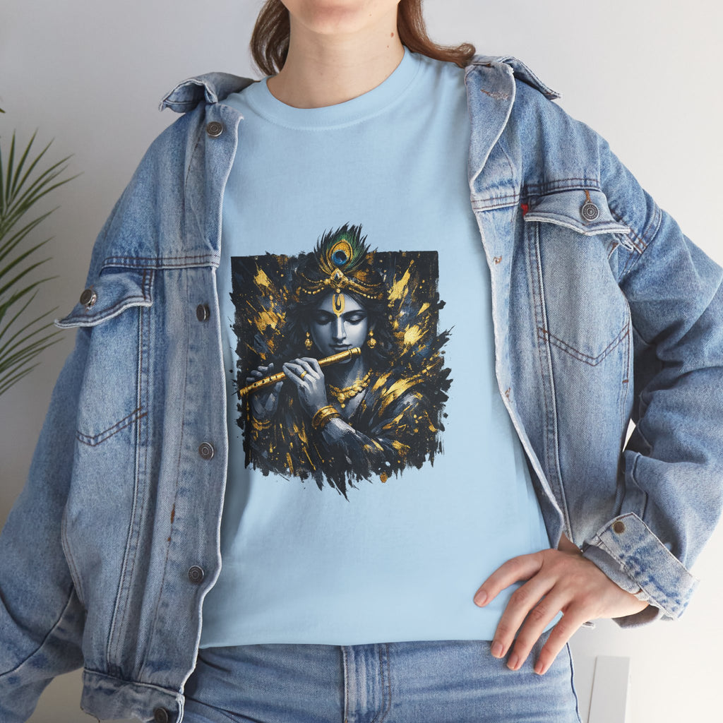 Krishna Black T-Shirt – Spiritual | Minimal Krishna
