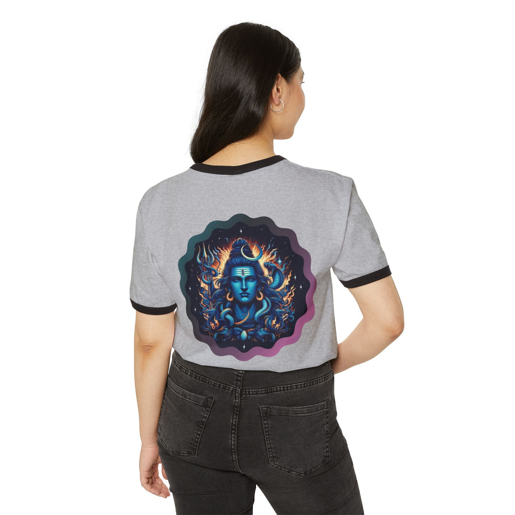 Lord Shiva Flame Ringer T‑Shirt