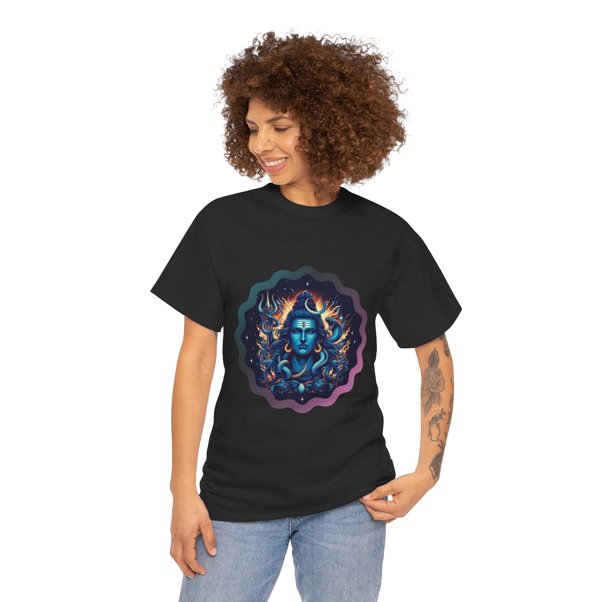 Lord Shiva Flame Graphic T-Shirt