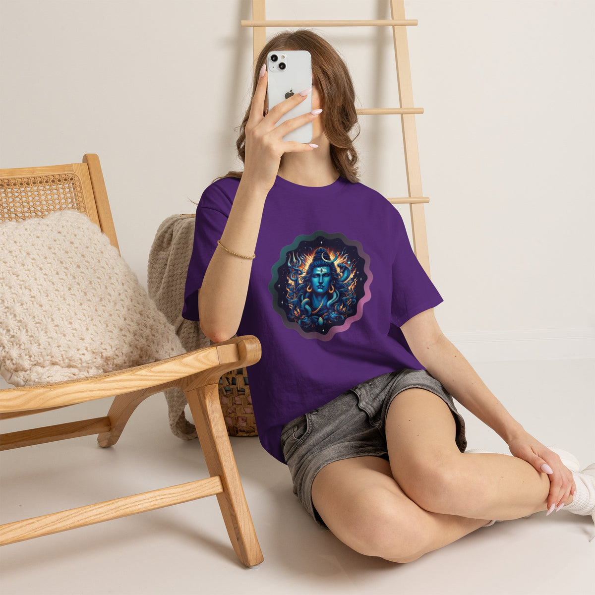 Lord Shiva Flame Graphic T-Shirt