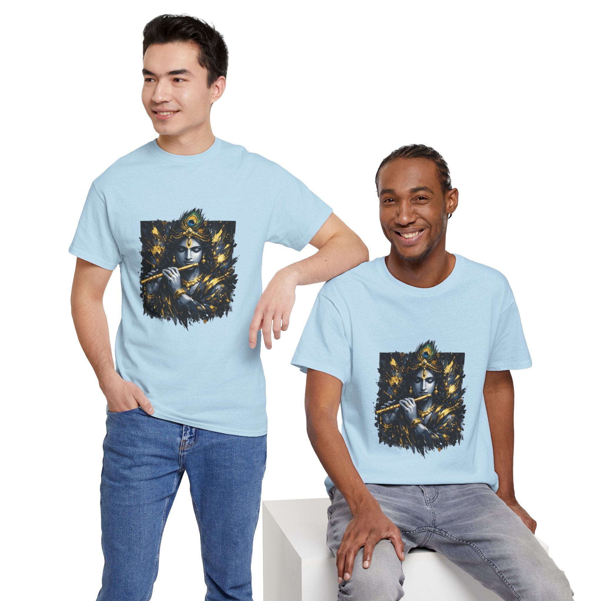 Krishna Black T-Shirt – Spiritual | Minimal Krishna