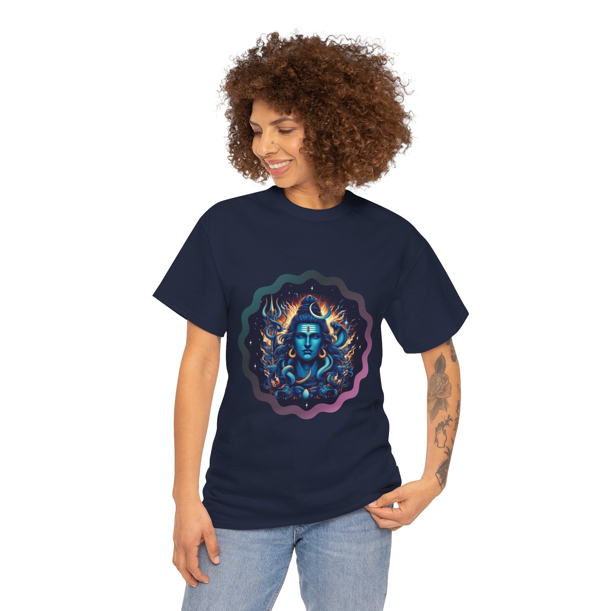 Lord Shiva Flame Graphic T-Shirt