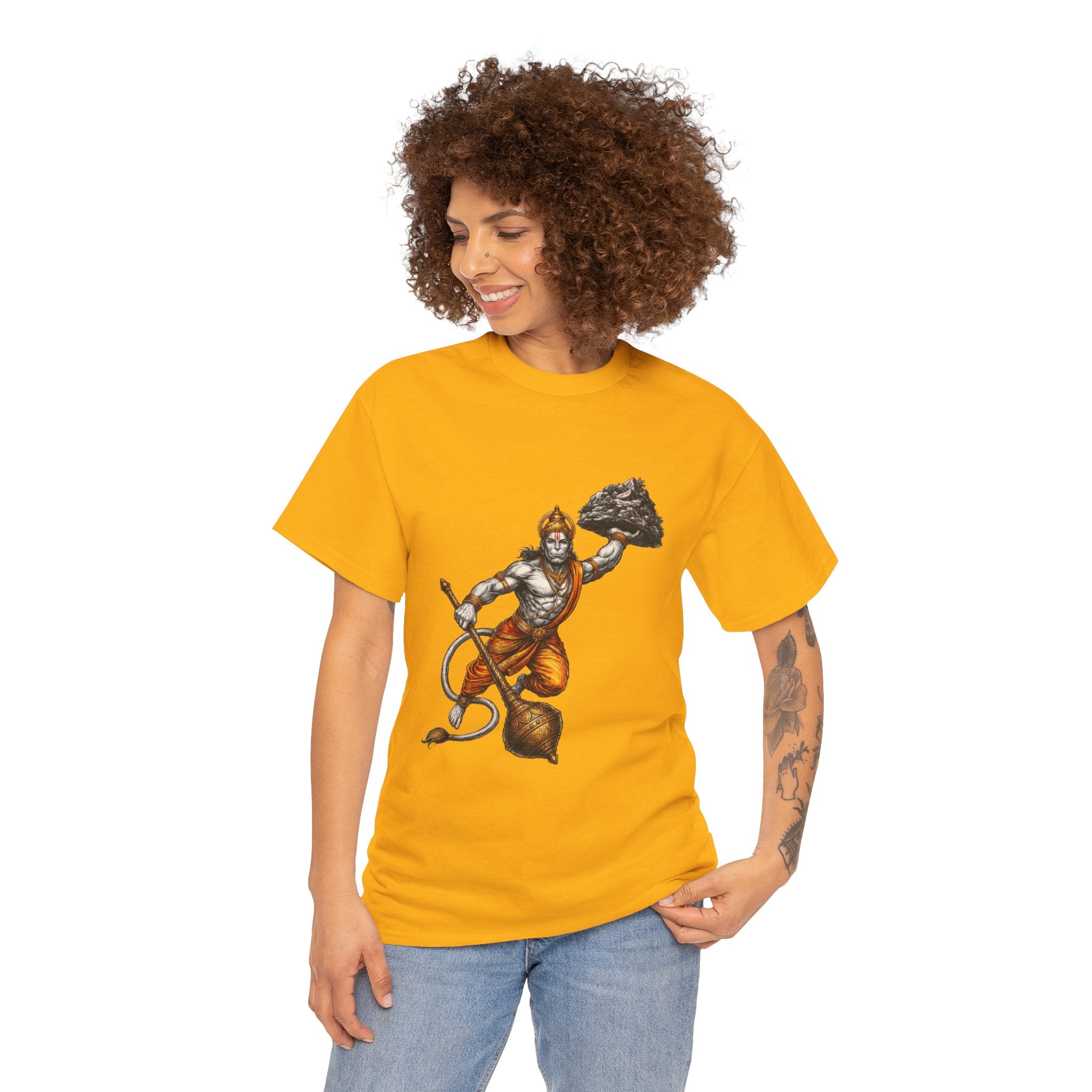Hanuman Sanjeevani T-Shirt – Strength in Action & Devotion Design