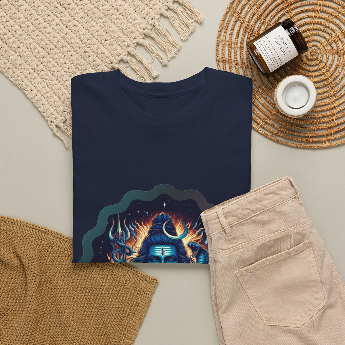 Lord Shiva Flame Graphic T-Shirt