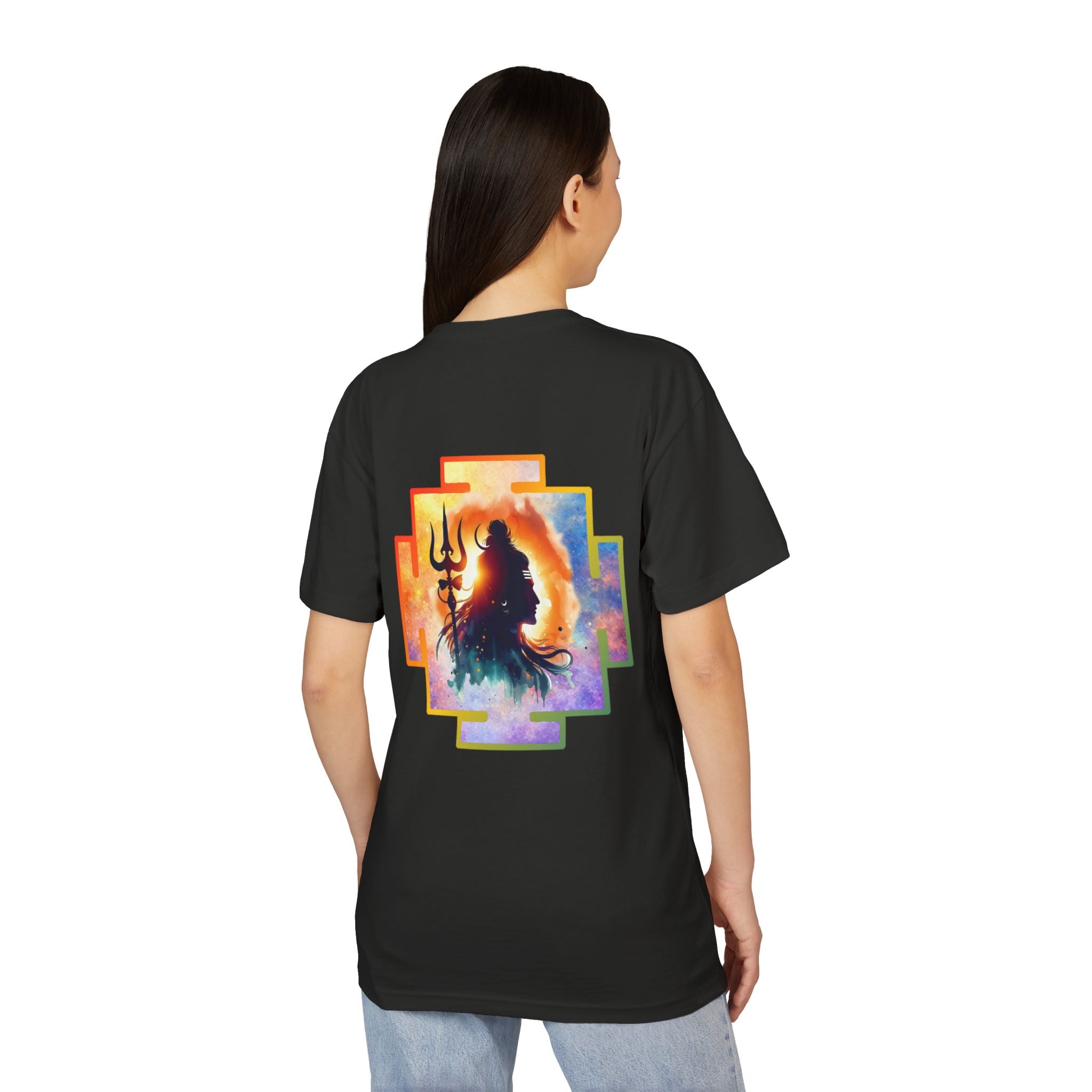 Shiva Cosmic Yantra Suede T-Shirt