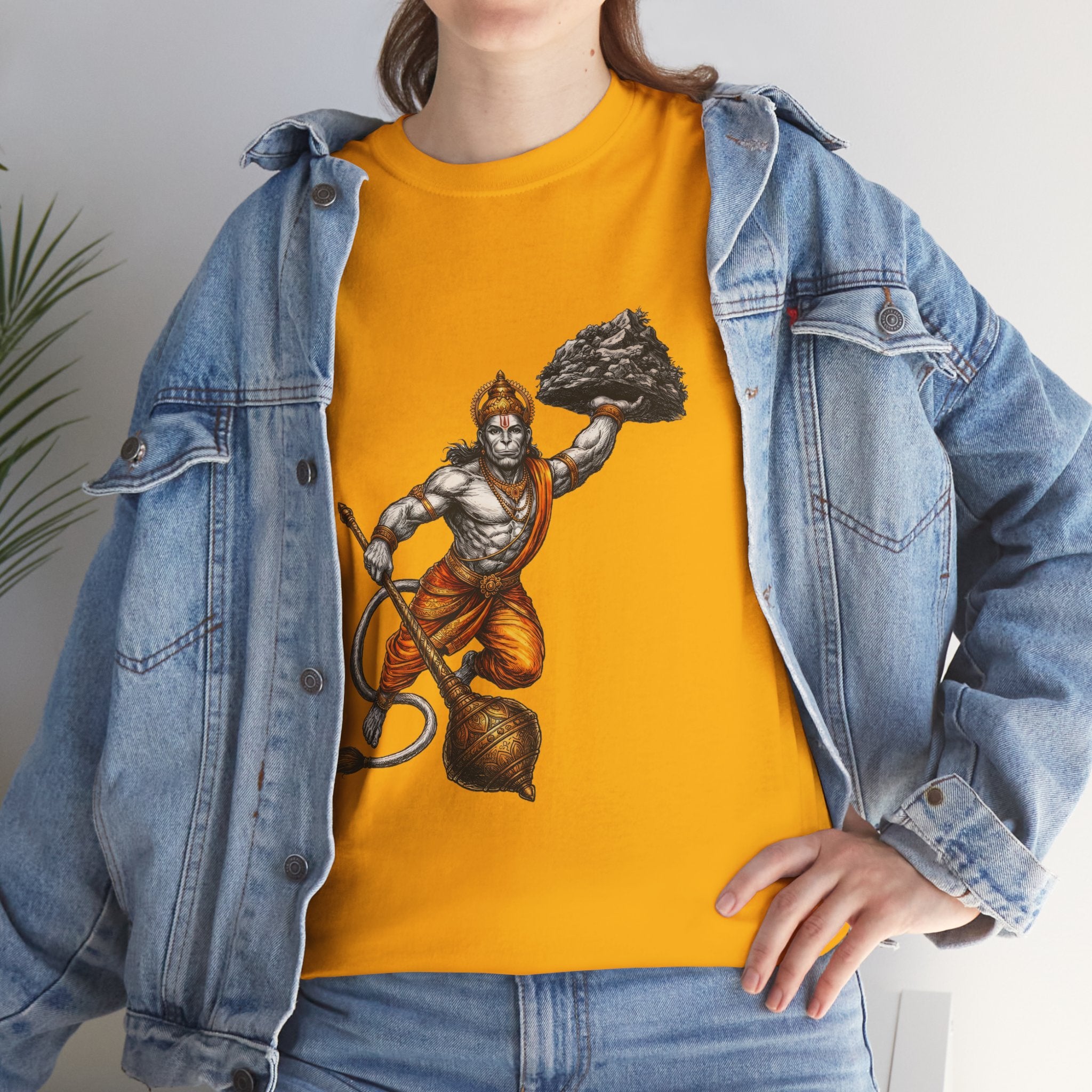 Hanuman Sanjeevani T-Shirt – Strength in Action & Devotion Design