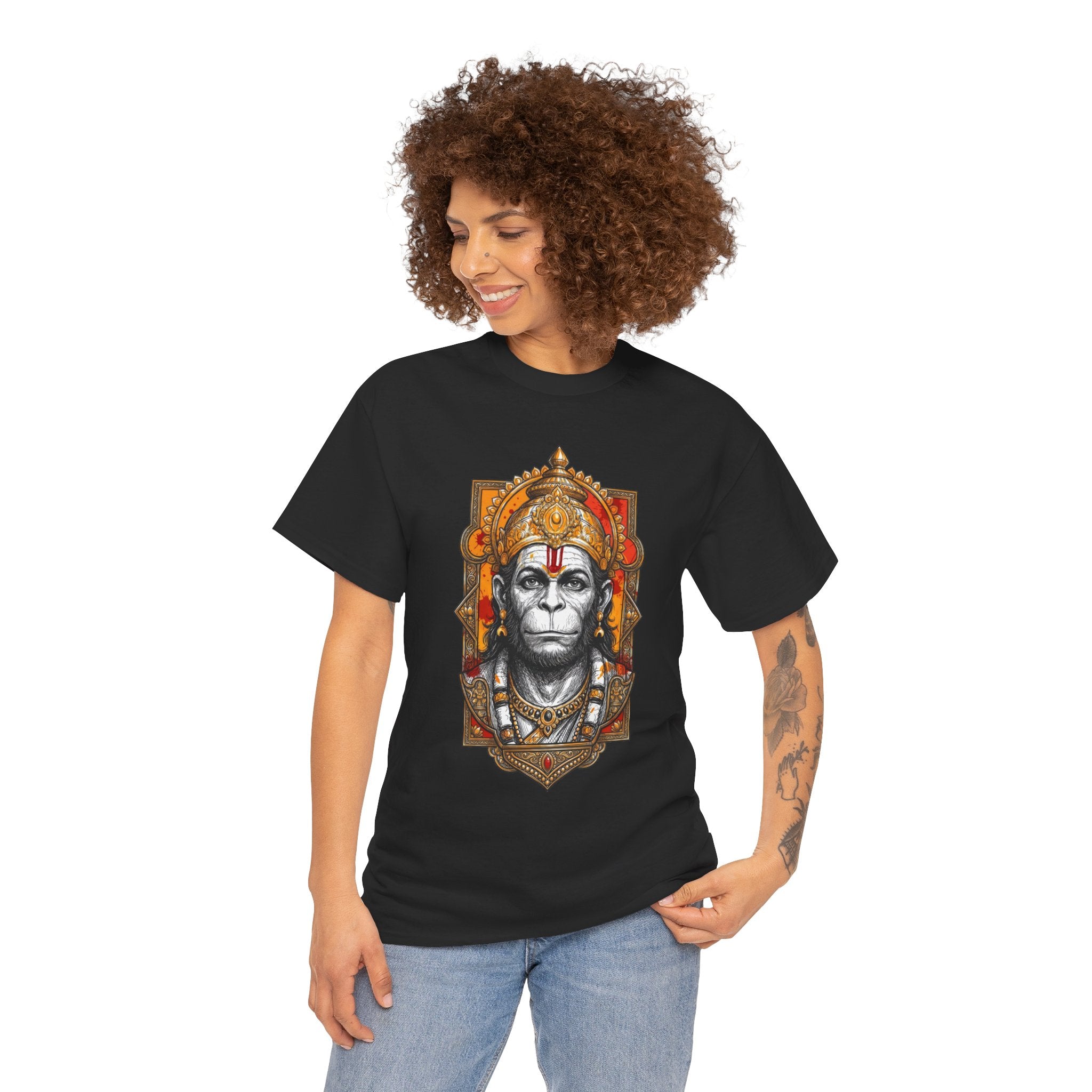 Hanuman The Watcher T-Shirt – Calm Strength & Inner Awareness Design