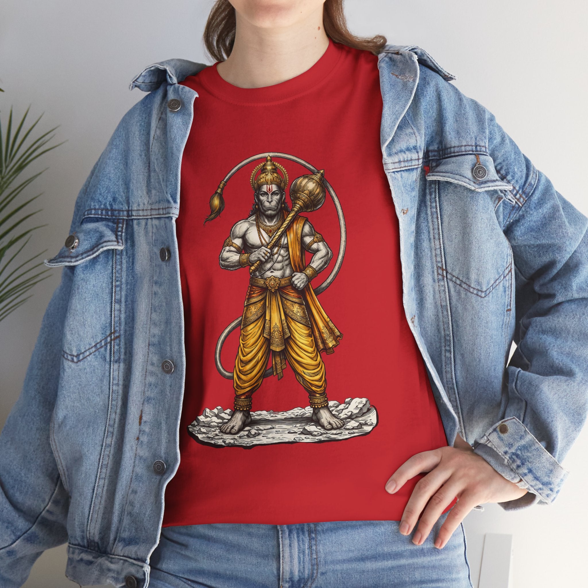 Veer Hanuman T-Shirt – Strength, Courage & Discipline Design