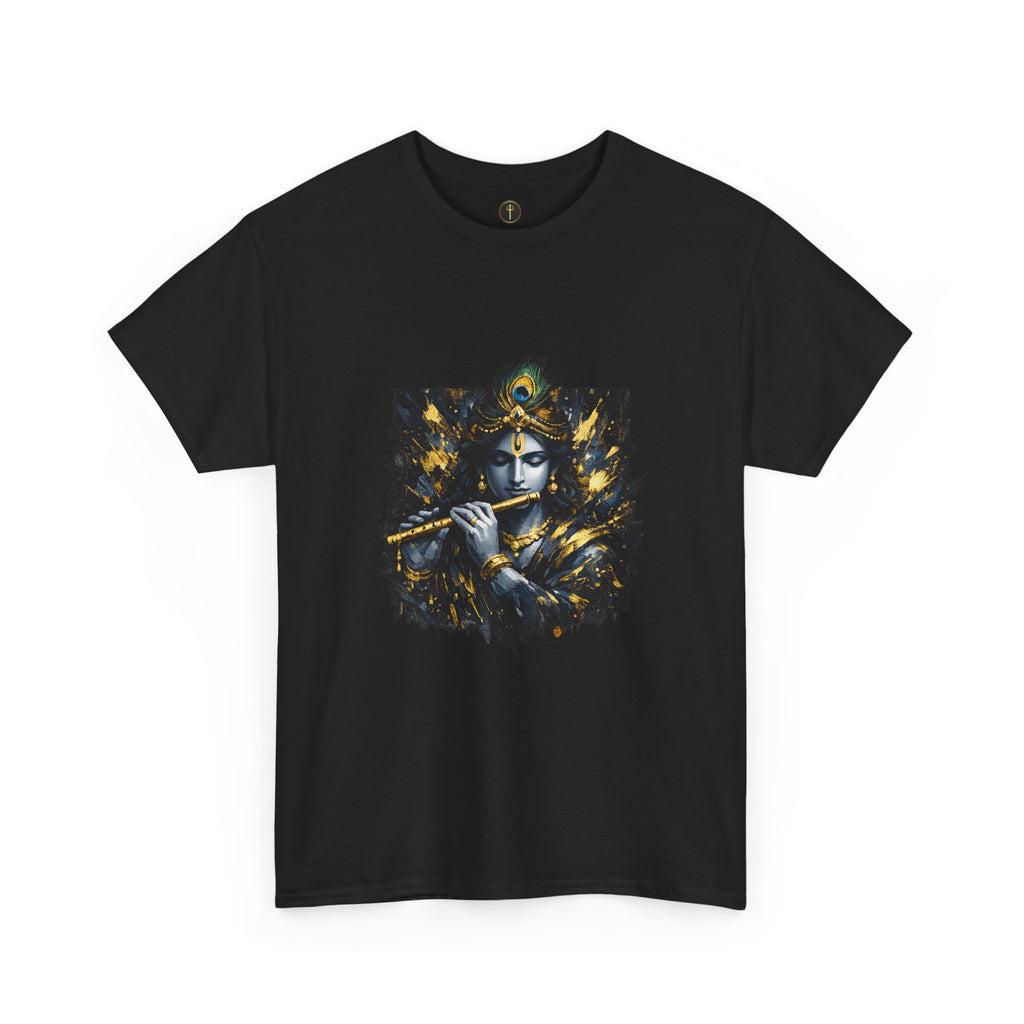 Krishna Black T-Shirt – Spiritual | Minimal Krishna