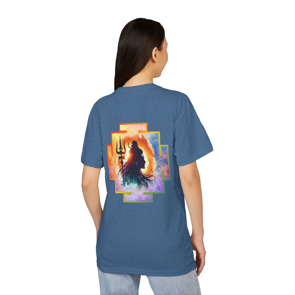 Shiva Cosmic Yantra Suede T-Shirt