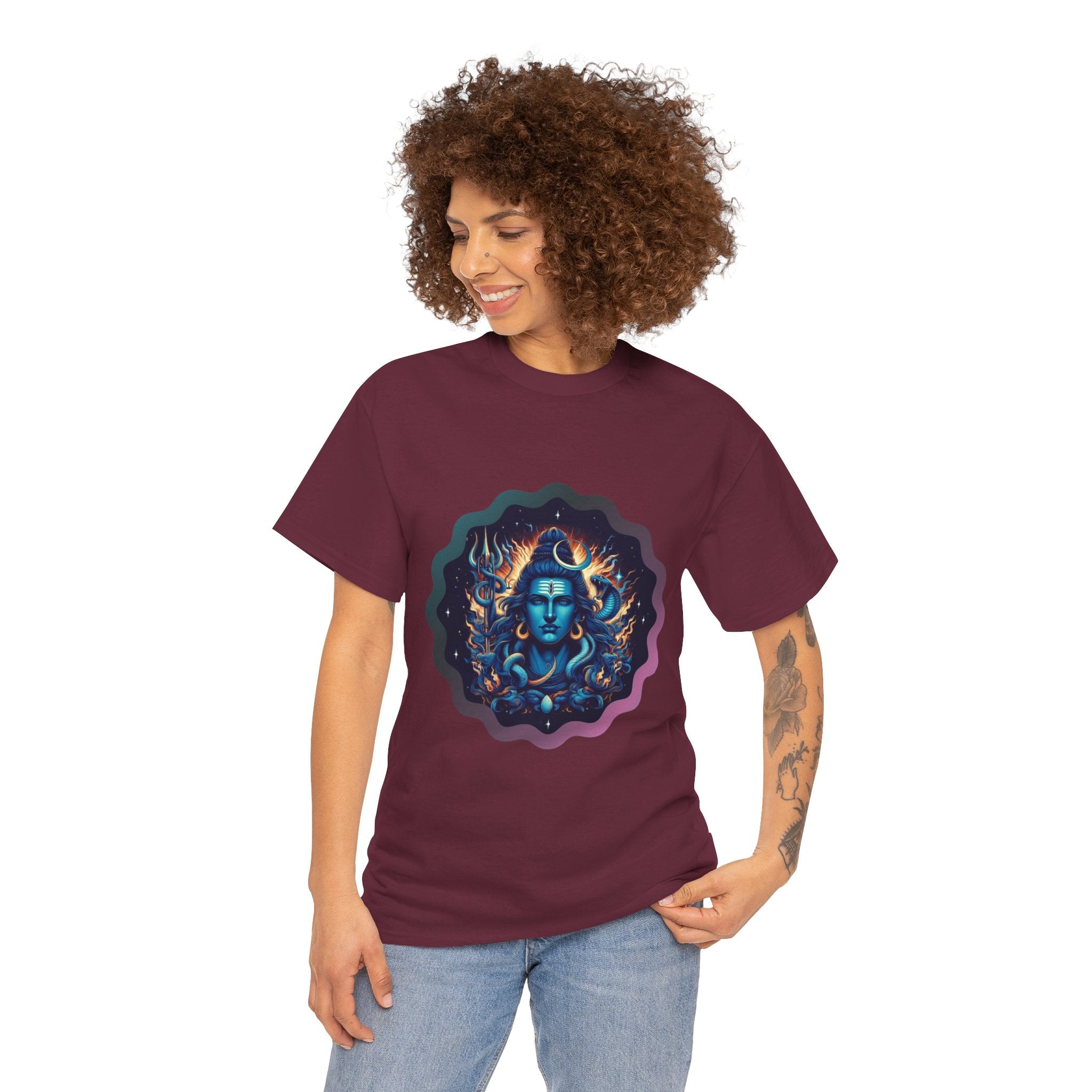 Lord Shiva Flame Graphic T-Shirt