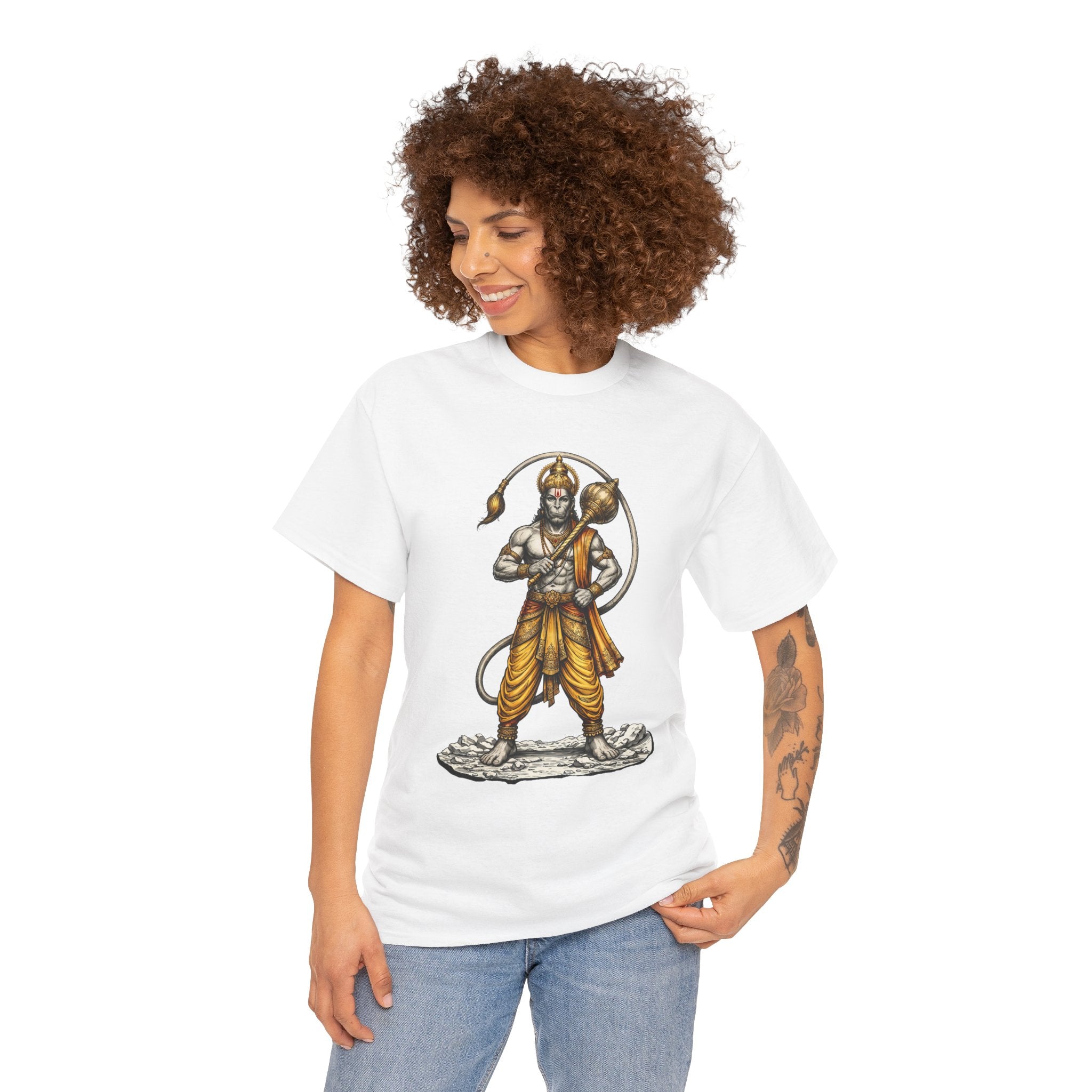 Veer Hanuman T-Shirt – Strength, Courage & Discipline Design