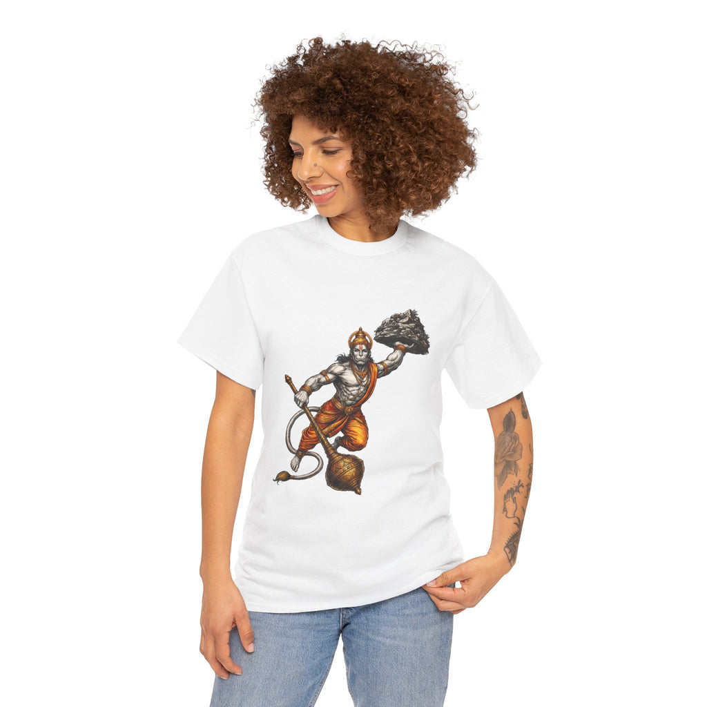 Hanuman Sanjeevani T-Shirt – Strength in Action & Devotion Design