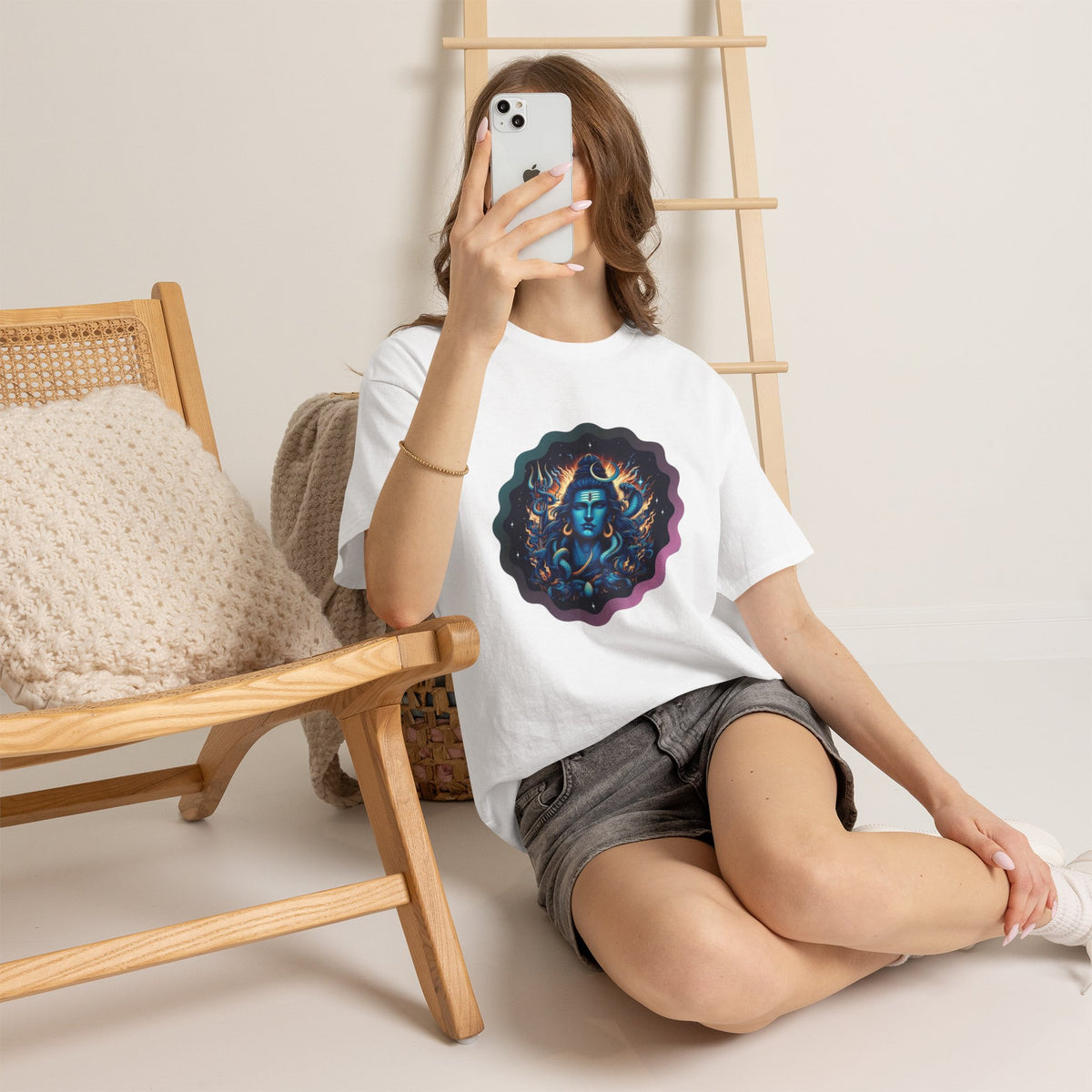 Lord Shiva Flame Graphic T-Shirt