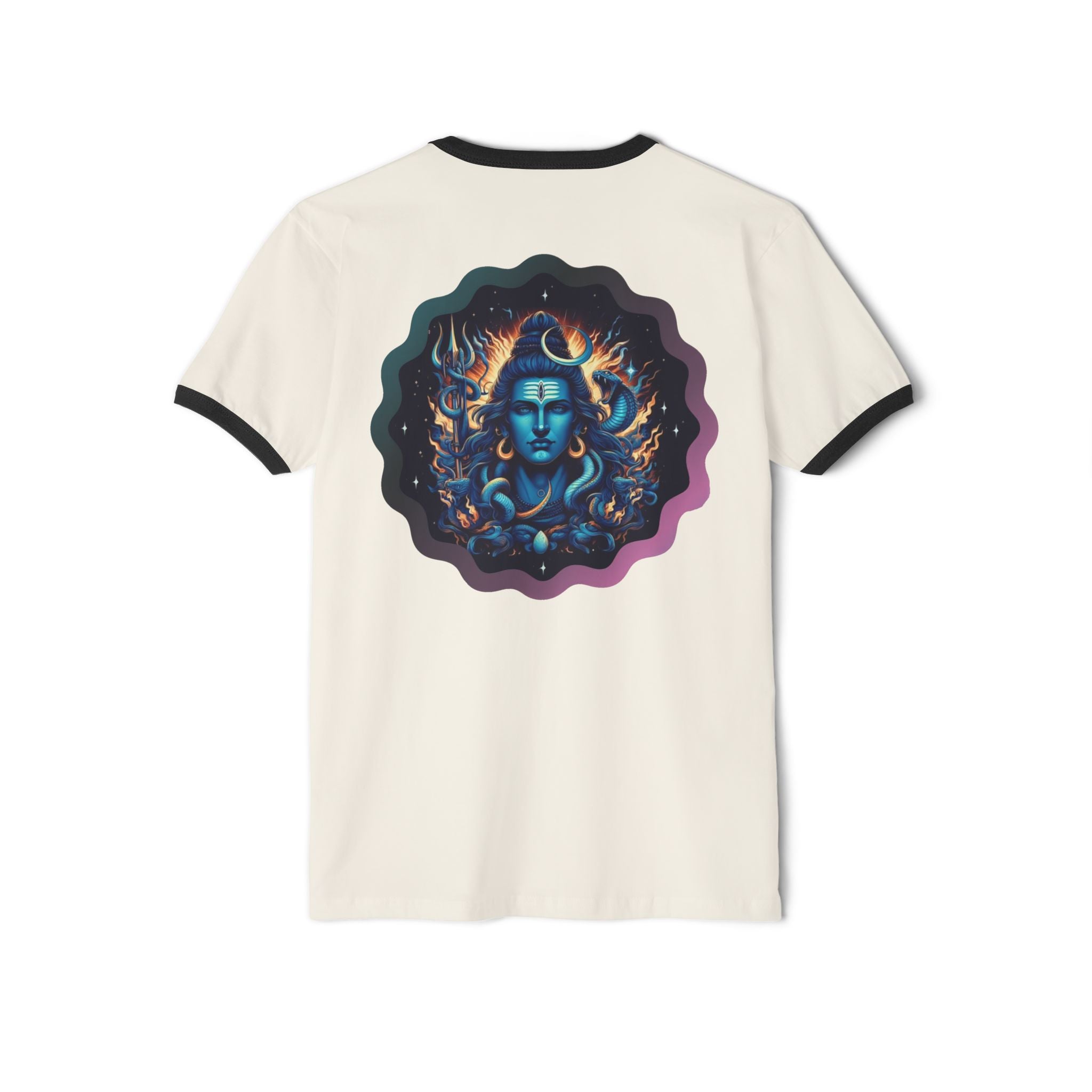 Lord Shiva Flame Ringer T‑Shirt