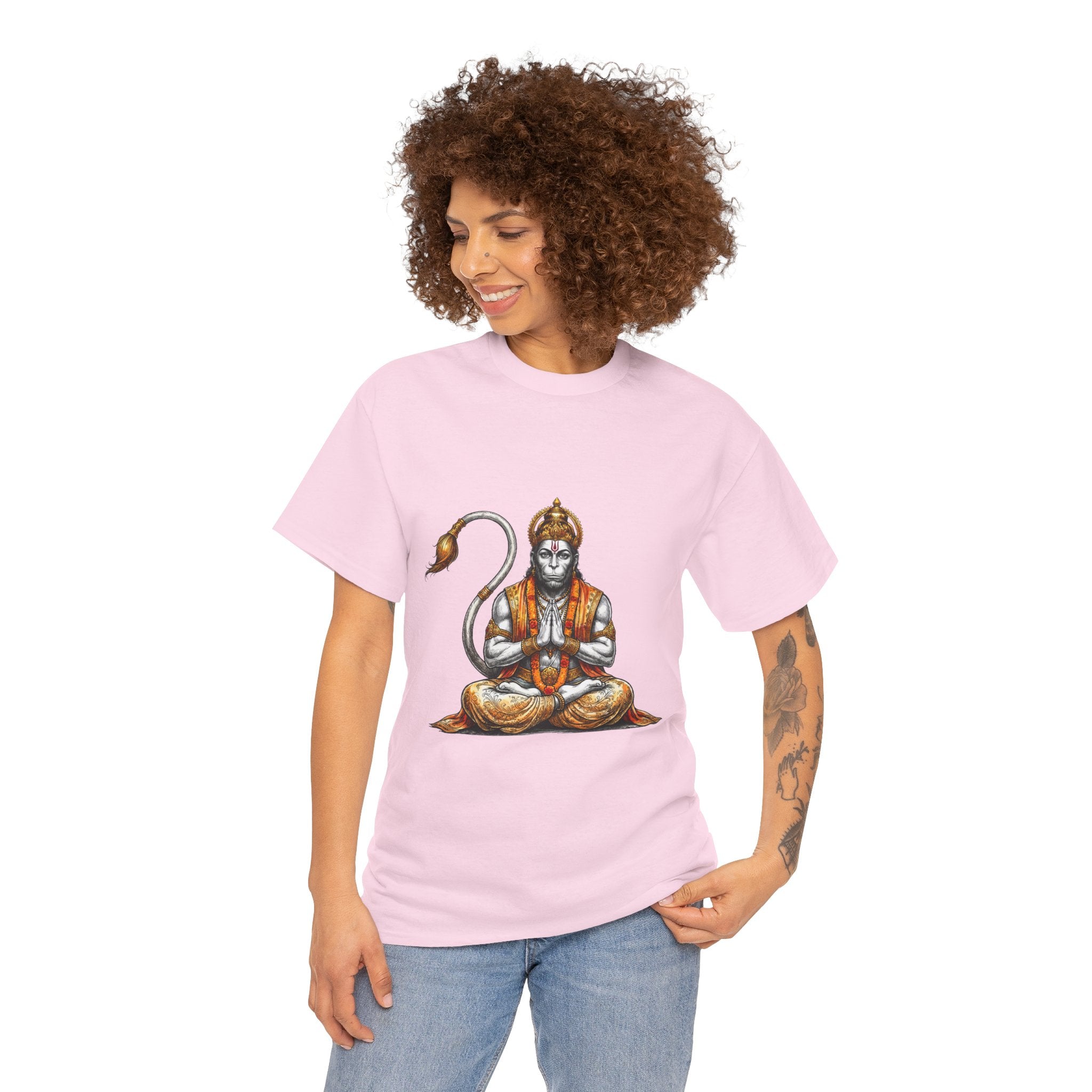 Hanuman Meditation T-Shirt – Inner Stillness & Spiritual Discipline Design