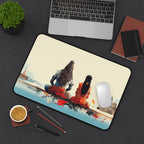 Meditative Shiva & Parvati Art Desk Mat - Office Desk Mat