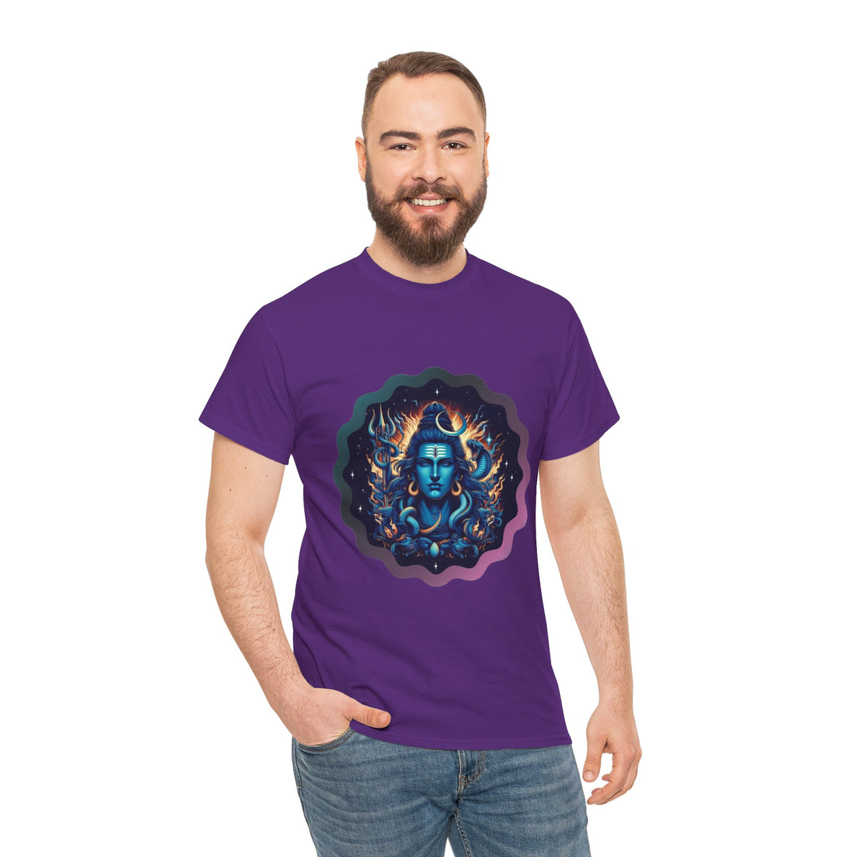Lord Shiva Flame Graphic T-Shirt