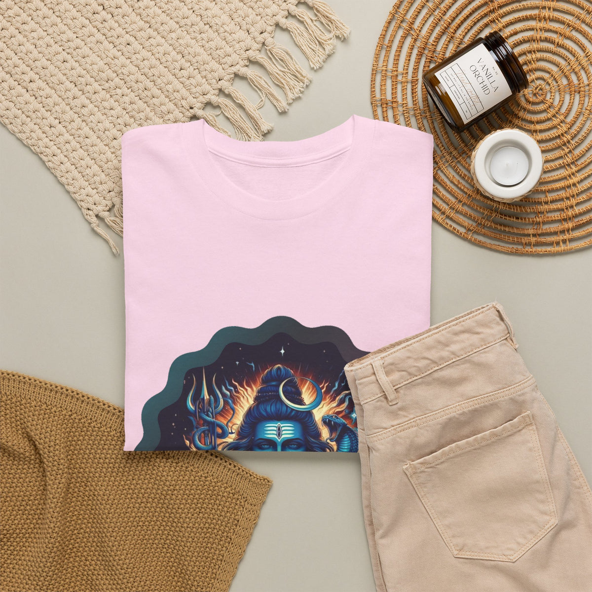 Lord Shiva Flame Graphic T-Shirt