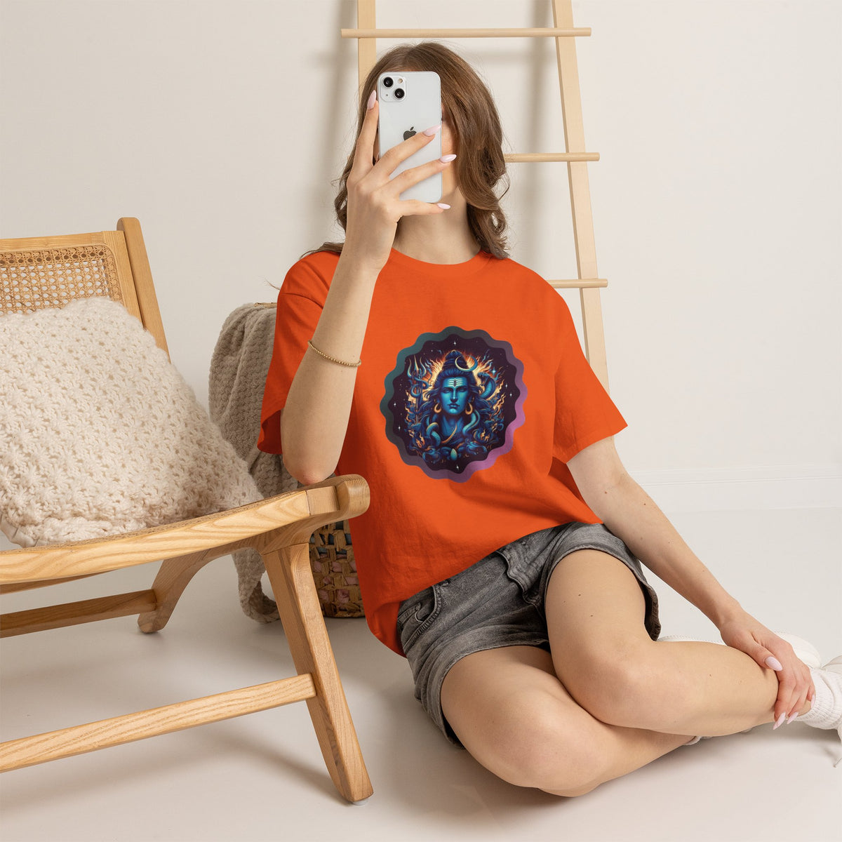 Lord Shiva Flame Graphic T-Shirt