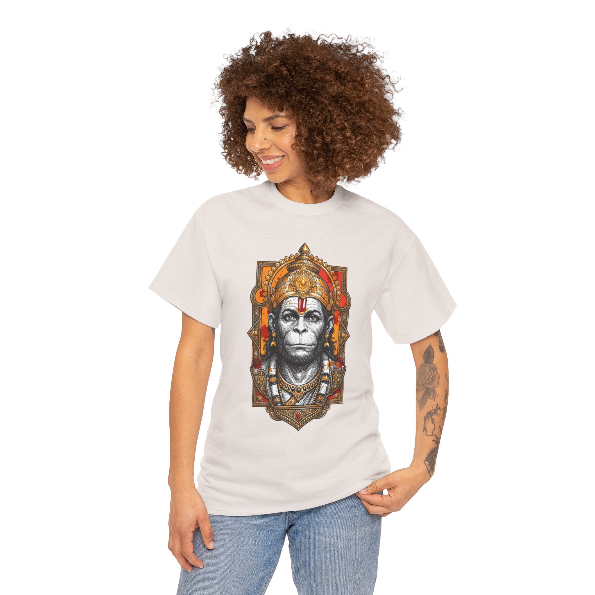 Hanuman The Watcher T-Shirt – Calm Strength & Inner Awareness Design