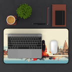 Meditative Shiva & Parvati Art Desk Mat - Office Desk Mat