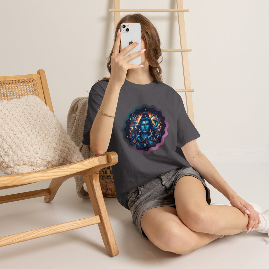 Lord Shiva Flame Graphic T-Shirt