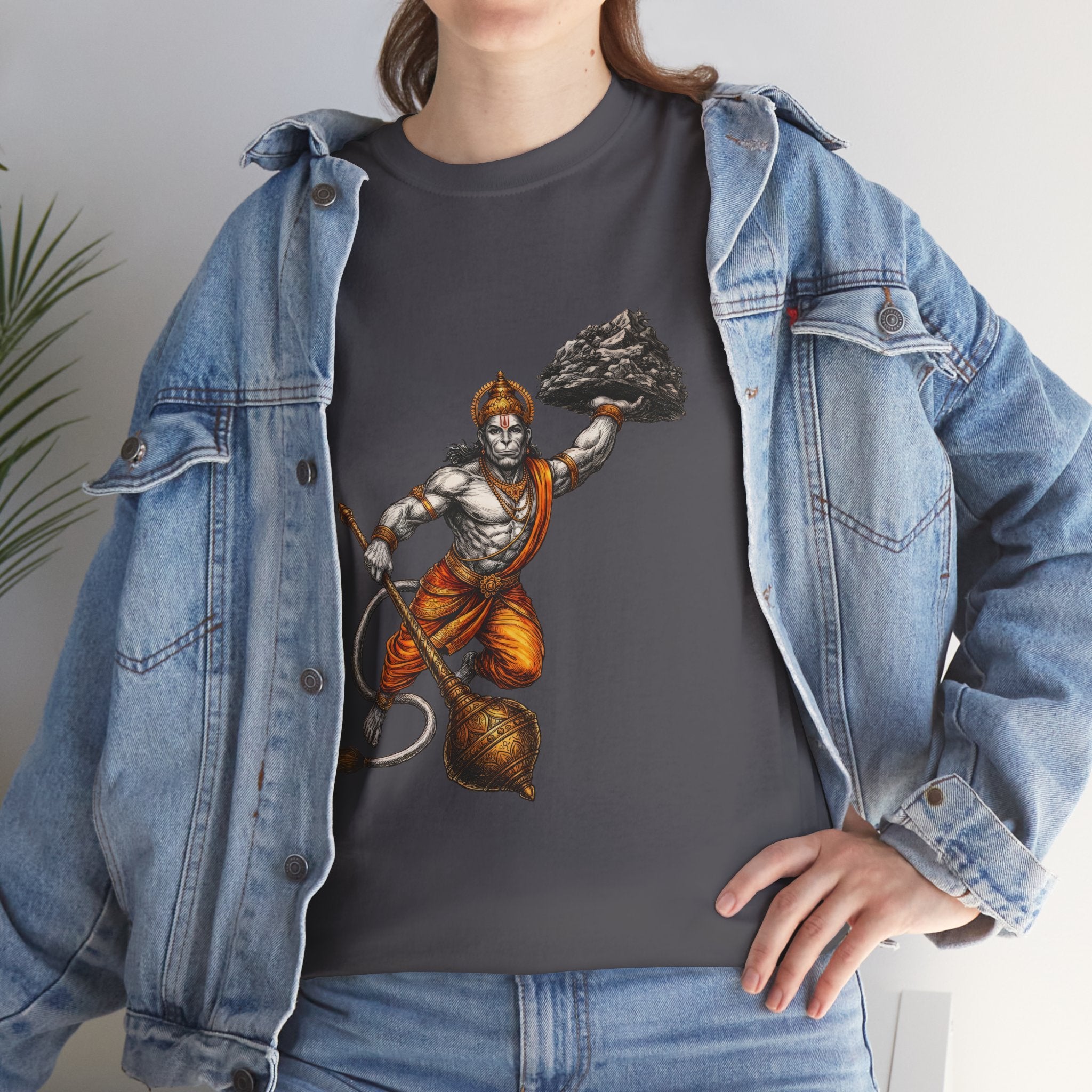 Hanuman Sanjeevani T-Shirt – Strength in Action & Devotion Design