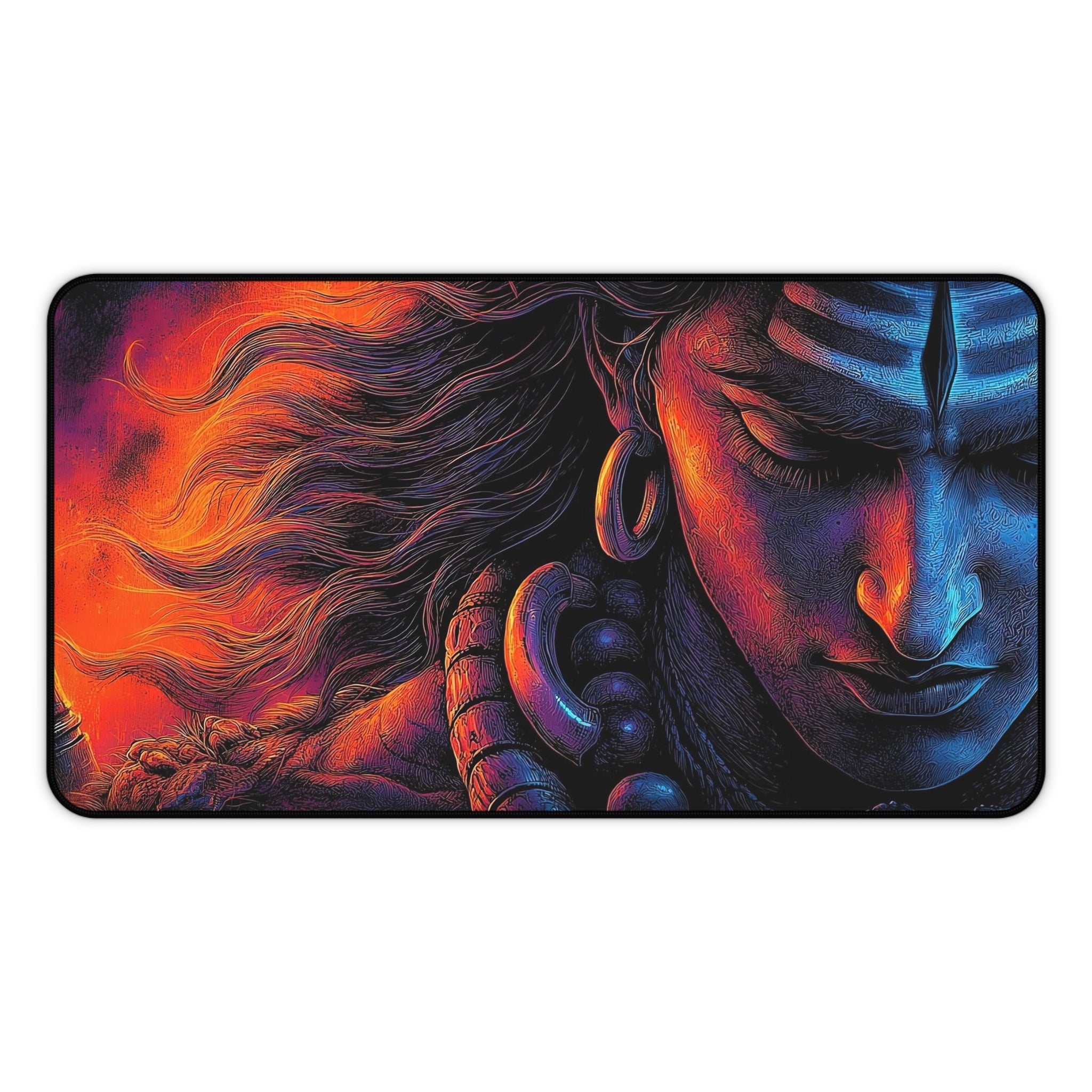 Shiva Desk Mat — Vibrant Meditative Office Mouse Pad