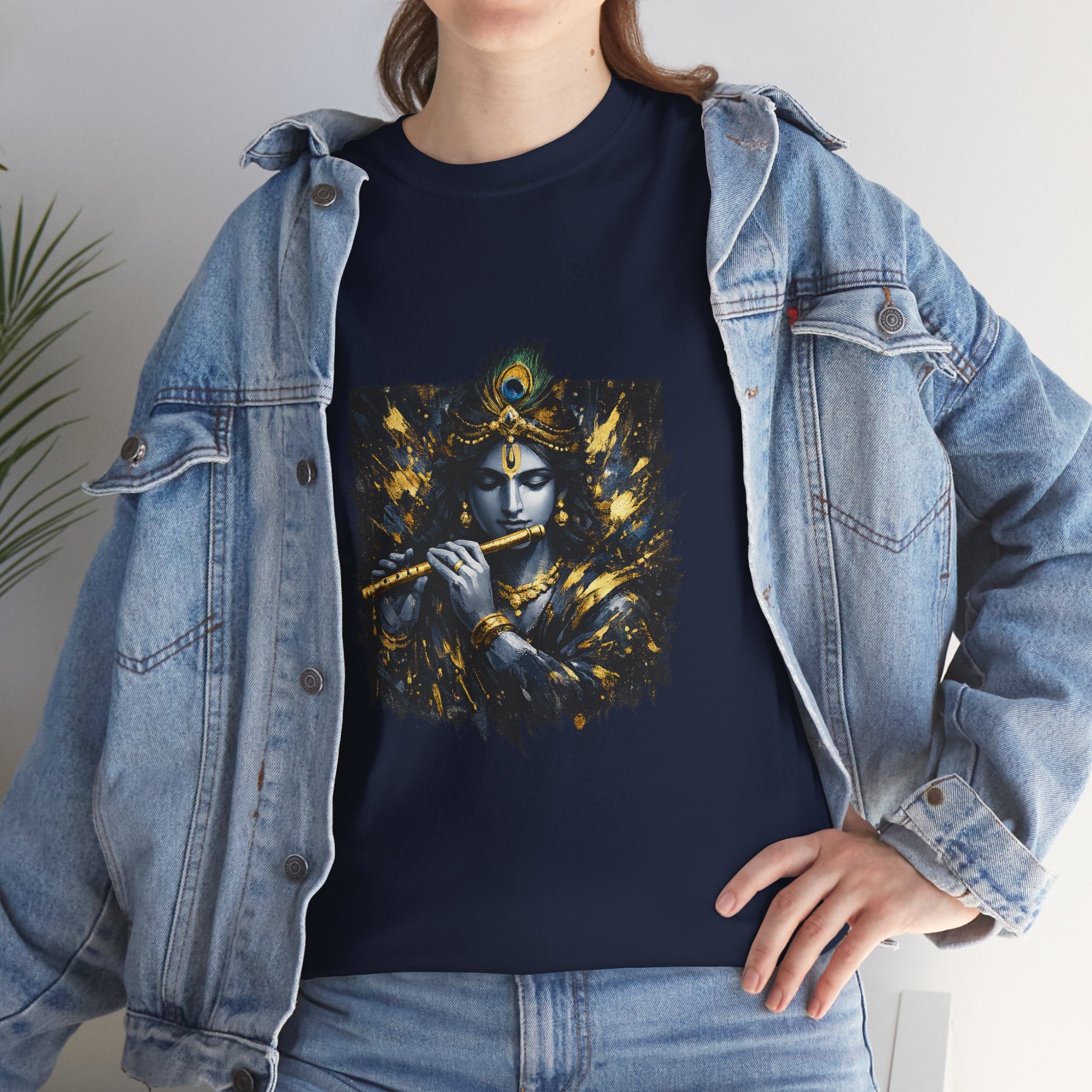Krishna Black T-Shirt – Spiritual | Minimal Krishna