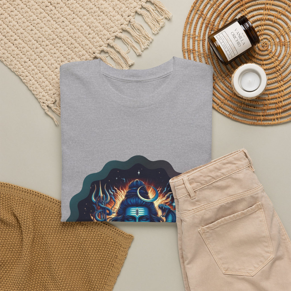 Lord Shiva Flame Graphic T-Shirt