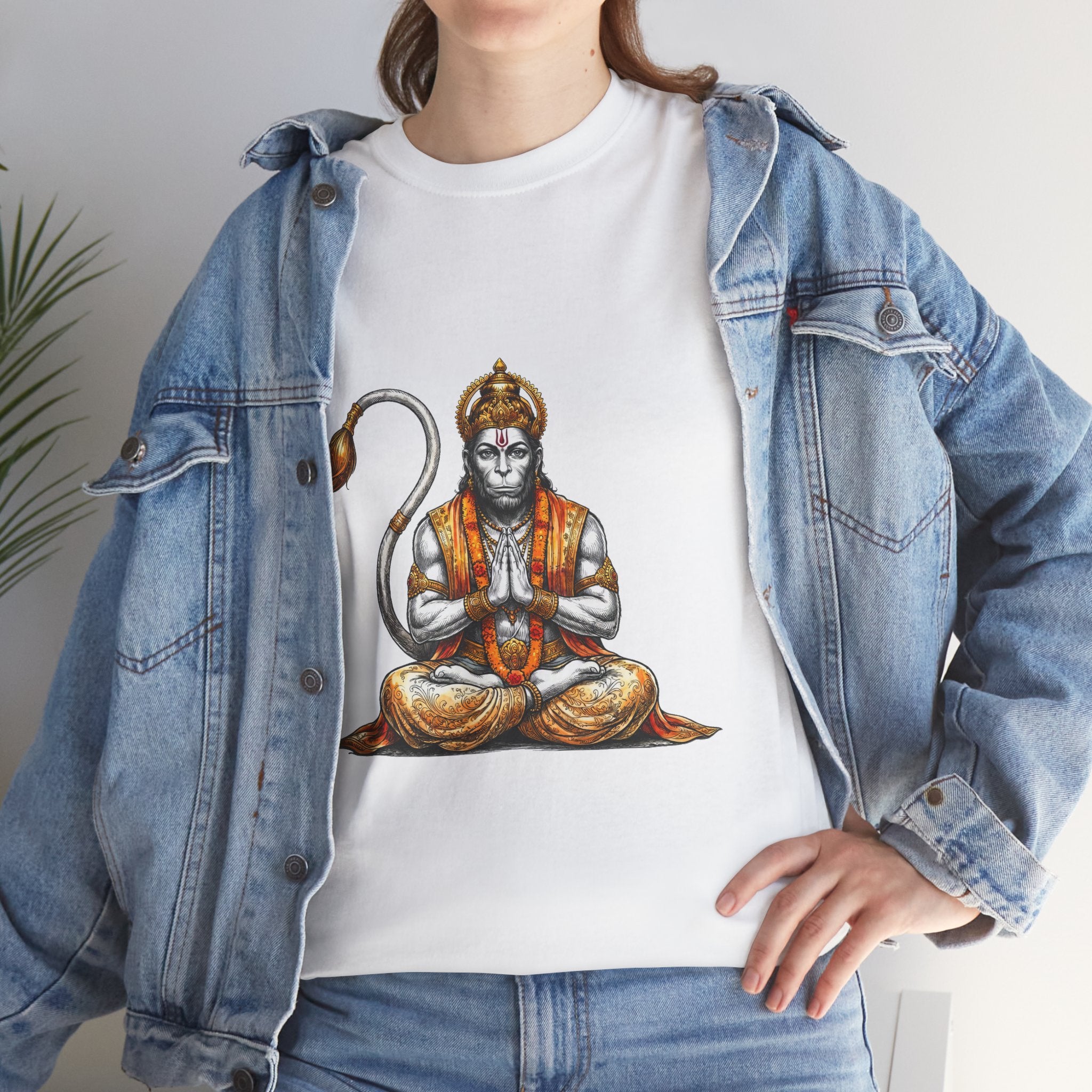 Hanuman Meditation T-Shirt – Inner Stillness & Spiritual Discipline Design
