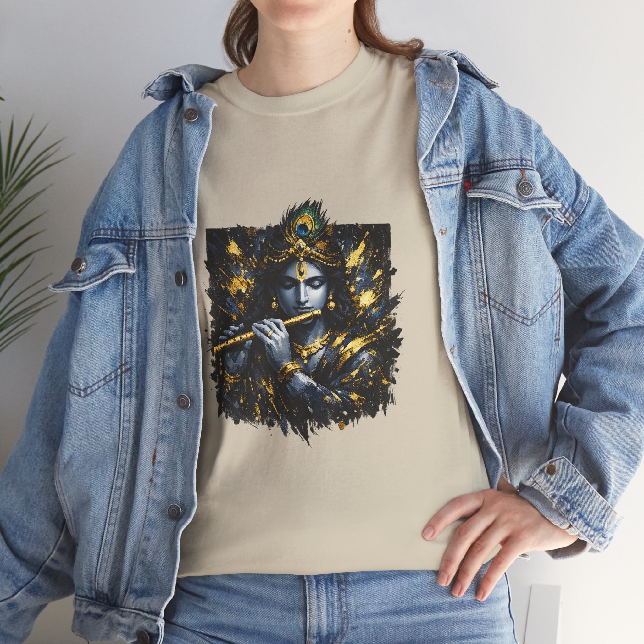 Krishna Black T-Shirt – Spiritual | Minimal Krishna
