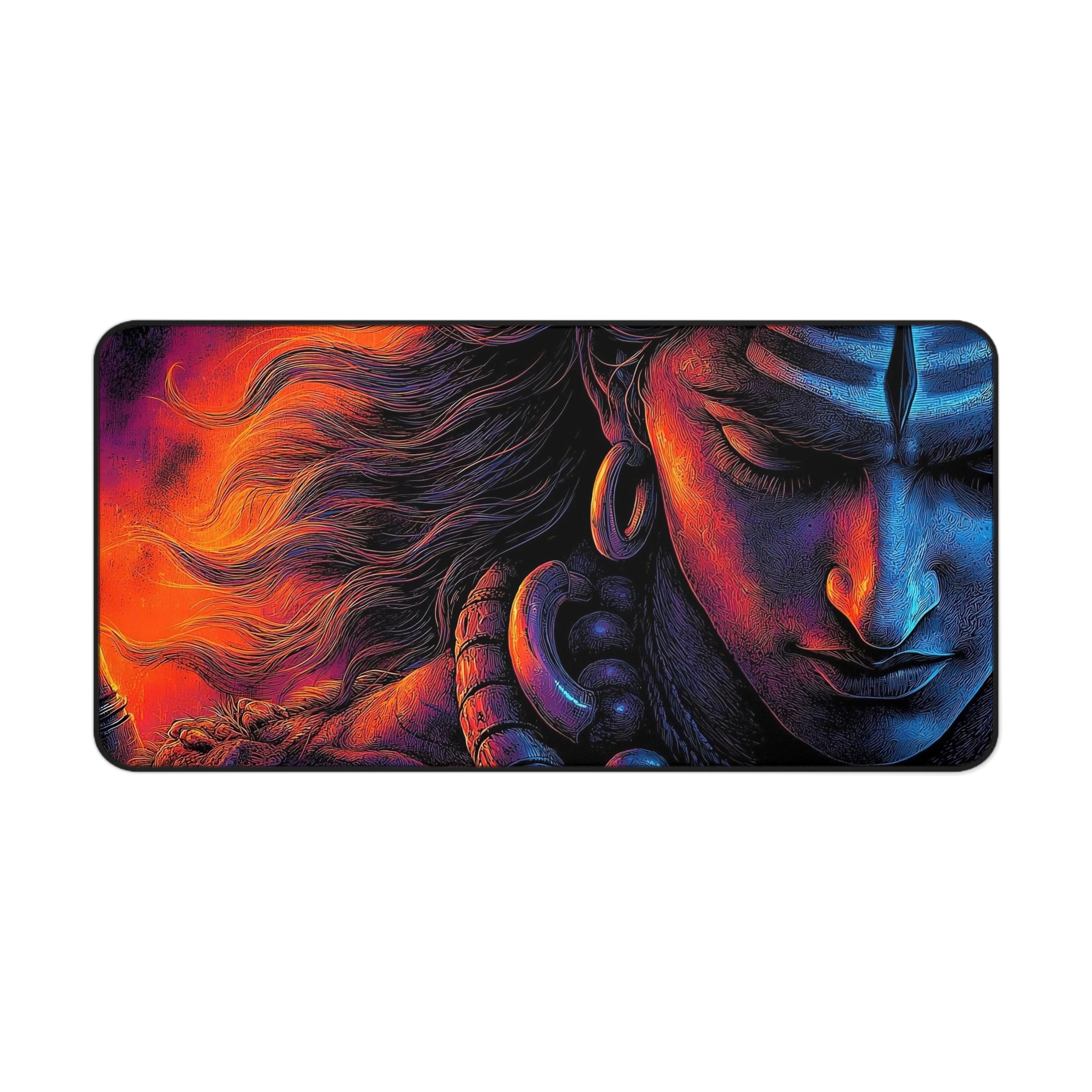Shiva Desk Mat — Vibrant Meditative Office Mouse Pad