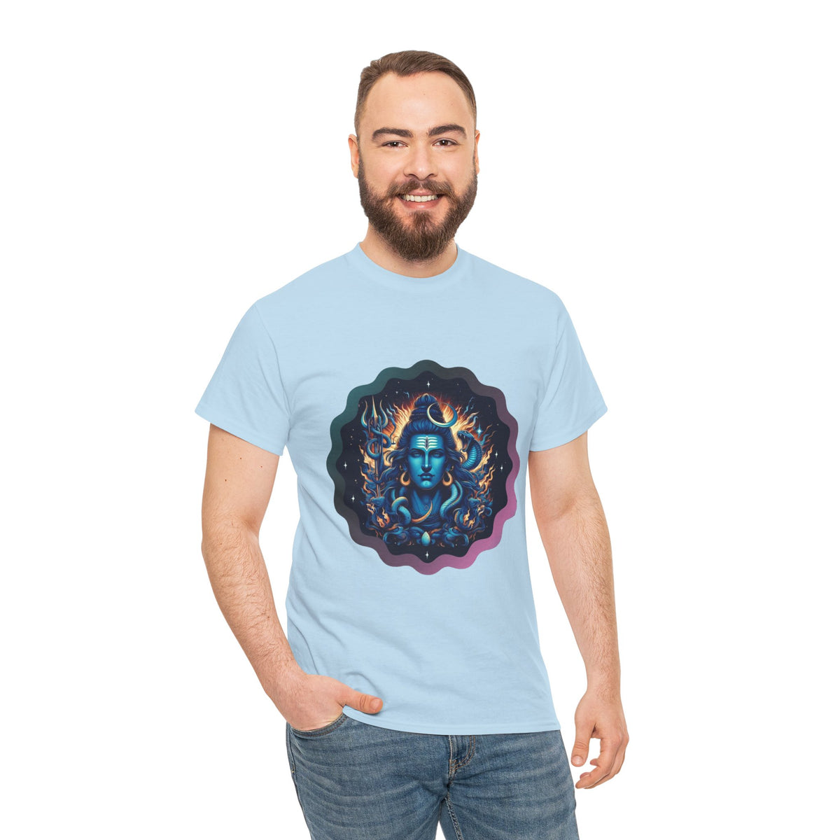 Lord Shiva Flame Graphic T-Shirt